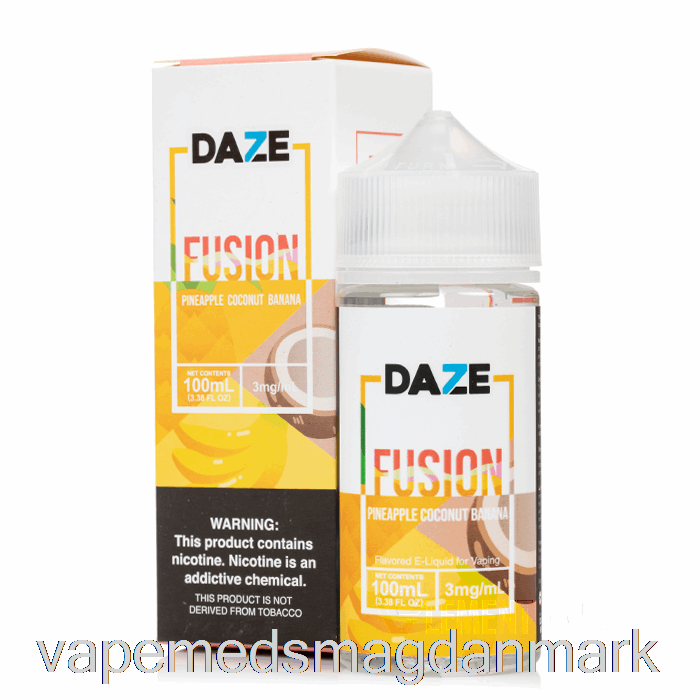 Engangs Vape Danmark Ananas Kokos Banan - 7 Daze Fusion - 100ml 0mg